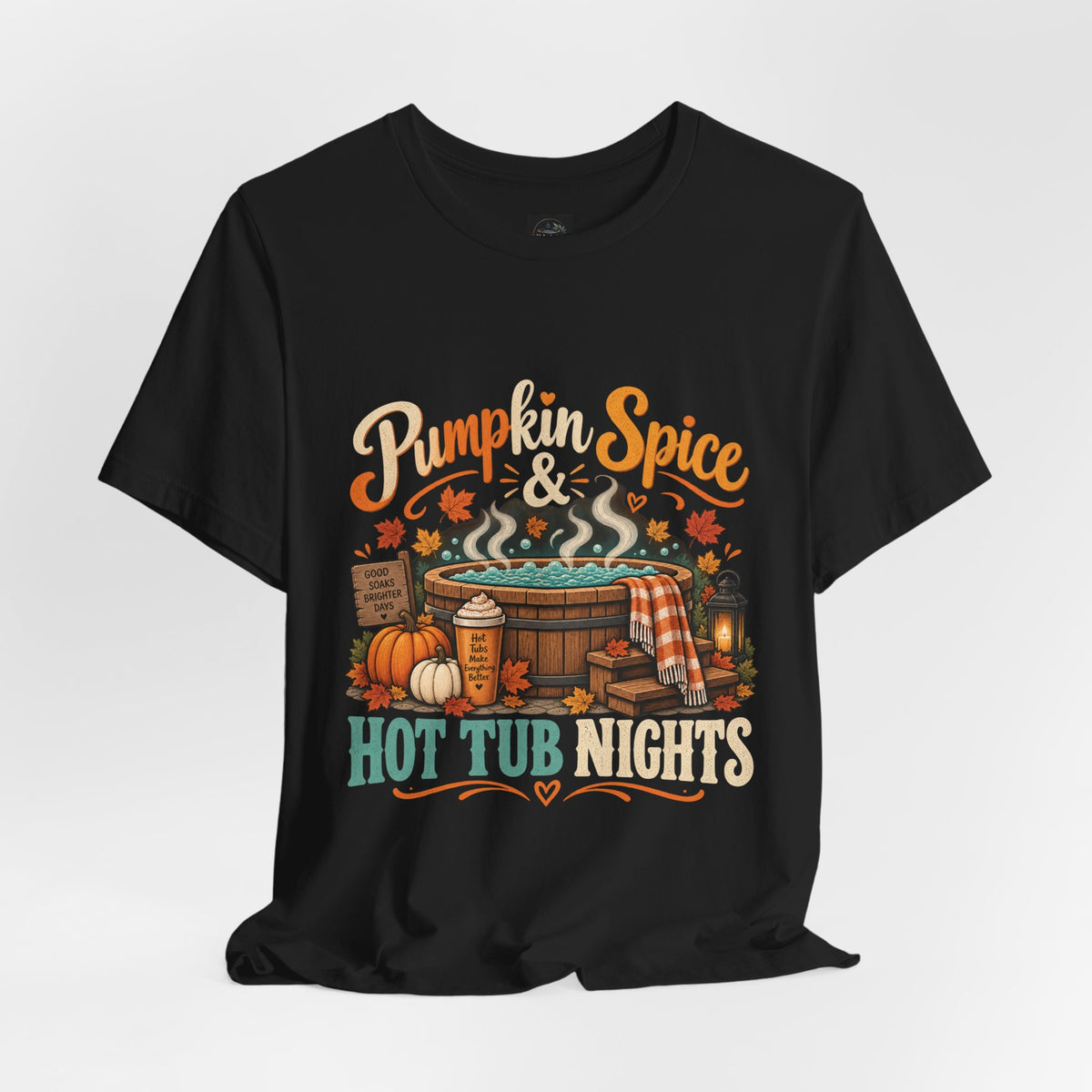 Pumpkin Spice Hot Tub Nights Tee — Fall Hot Tub Shirt