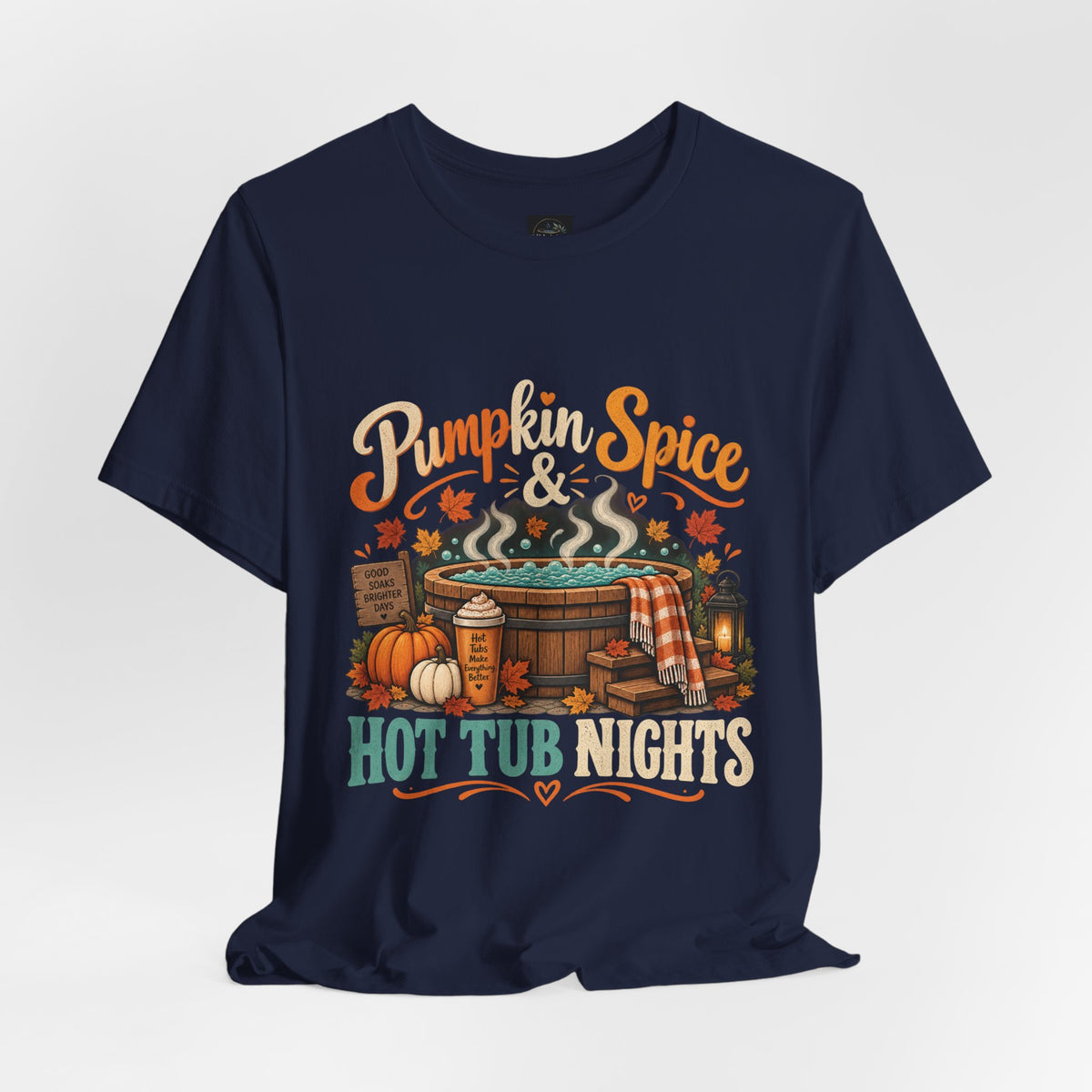 Pumpkin Spice Hot Tub Nights Tee — Fall Hot Tub Shirt