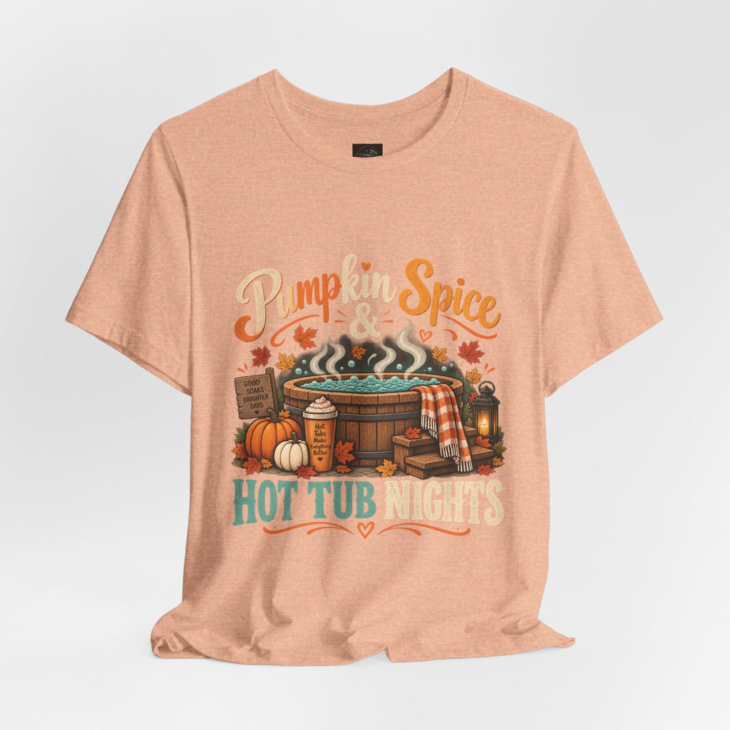 Pumpkin Spice Hot Tub Nights Tee — Fall Hot Tub Shirt