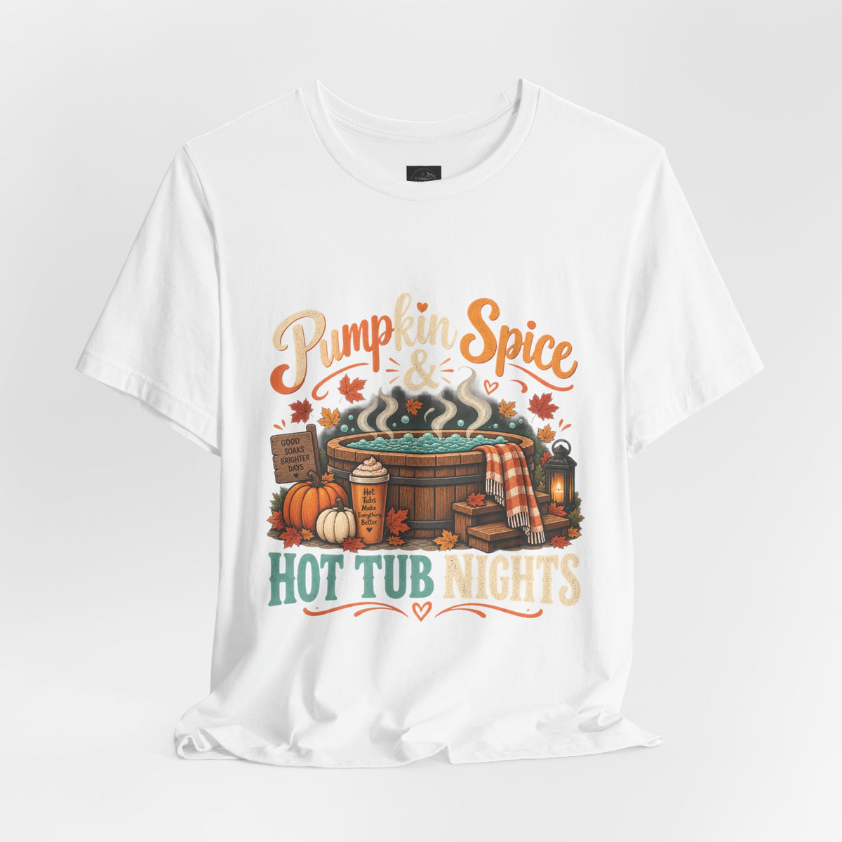 Pumpkin Spice Hot Tub Nights Tee — Fall Hot Tub Shirt