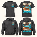 Soaking Is My Love Language Hot Tub T-Shirt & Hoodie front and back product mockup